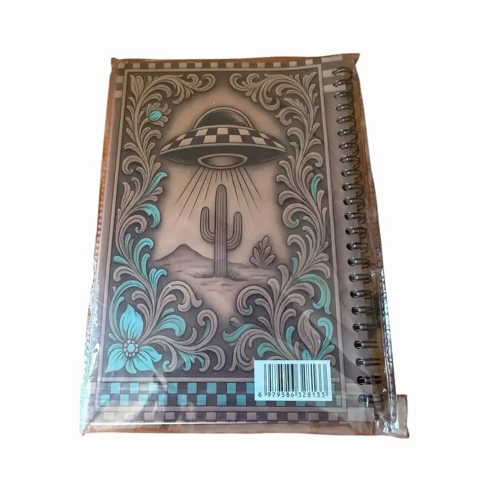 Western Notebook Journal Lot Longhorn Cactus Turquoise Concho Tooled Style New
